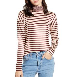 PST by Project Social T Stripe Turtleneck Top
